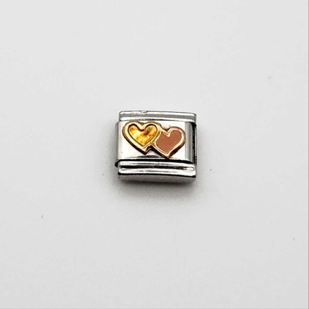 ZOPPINI Italian Link Charm Double Heart